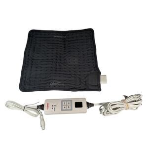 Sunbeam Electric Heating Pad Approx 11x10 in Gray With Controller Tested Working